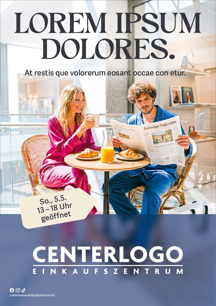 Hochformat-Motiv mit Centerlogo